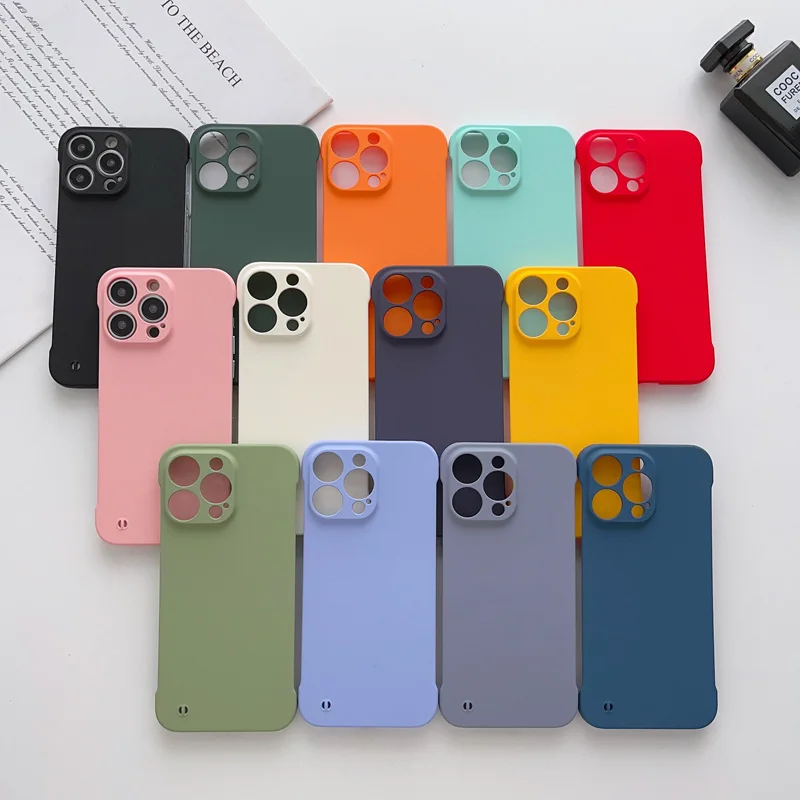 

Matte Slim Frameless Phone Case For Samsung Galaxy S23 ULTRA S22 Plus S21 FE S20 S10 NOTE 20 10 Thin Hard PC Candy Color Cover