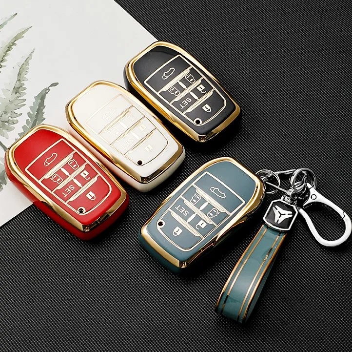 

Tpu Car Key Case Cover Shell for Toyota 86 Alphard VELLFIRE PREVIA RAV4 Hilux Fortuner Land Cruiser Innova Camry