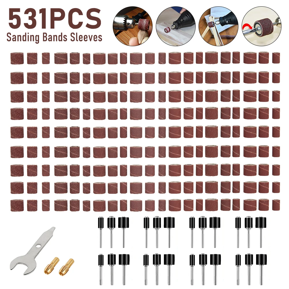 531 шт. набор шлифовальных барабанов для Dremel