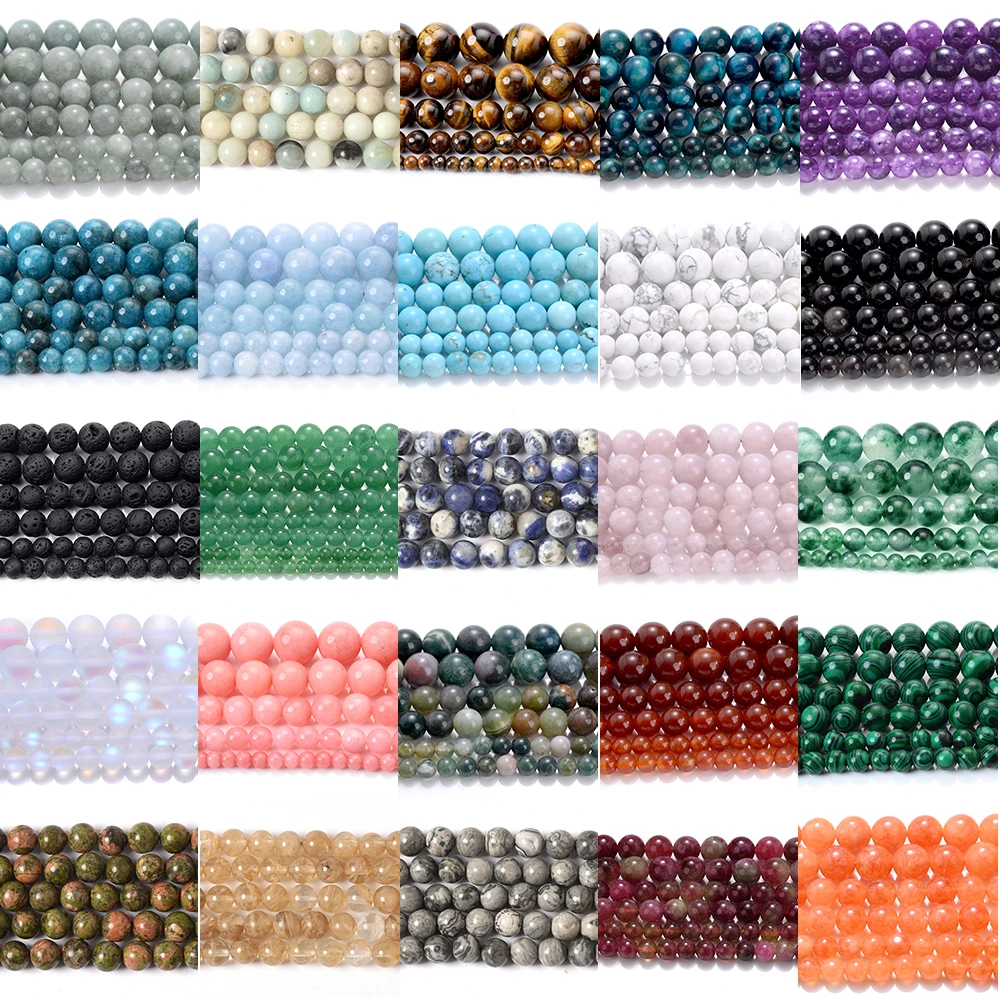 Бусины из натурального камня