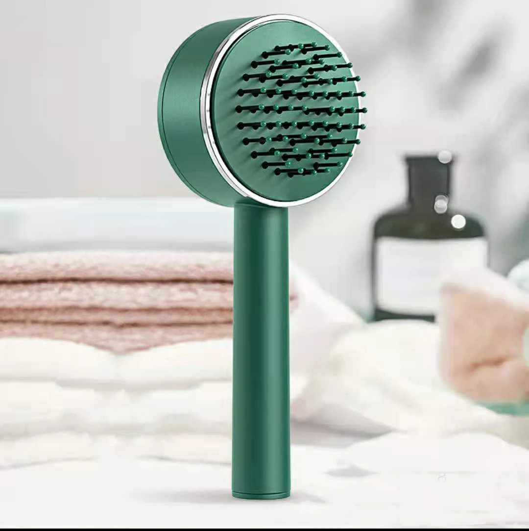 Hair Brush Self Cleaning Hair Scalp Massage Comb Hairbrush Nylon Women Wet Dry Curly Detangle Hair Brush For Salon Hairdressing