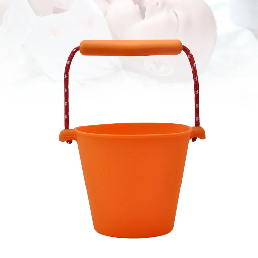 

Bucket Toys Collapsible Water Folding Foldable Beach Sand Portable Outdoor Container Pail Outside Camping Kids Handle Buckets