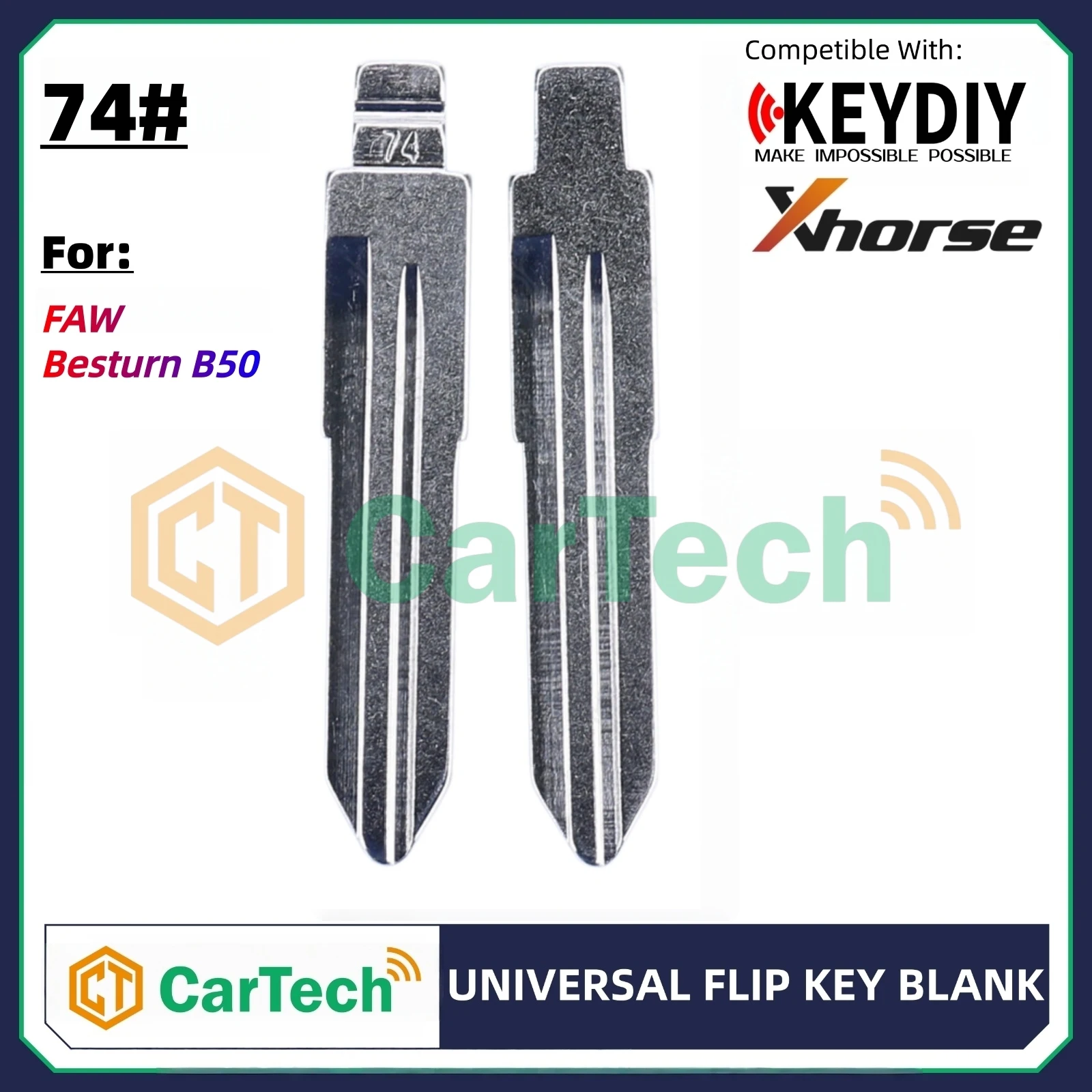 Фото 01 # HU49 необрезанный флип-пустой ключ для KEYDIY KD XHORSE VVDI Универсальный пульт дистанционного управления для Audi VW Volkswagen Seat Porsche Jetta Santana №1