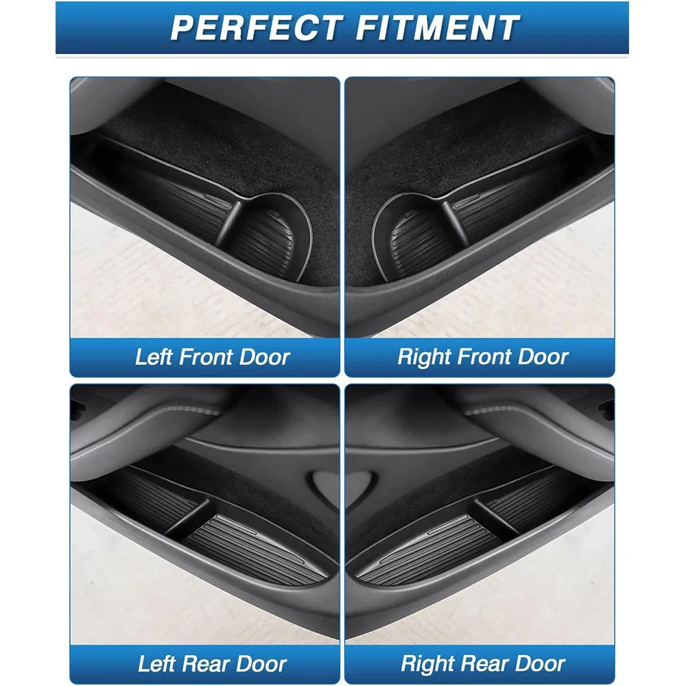 Дверной лоток BEVO карманы с ручками для Tesla Model Y 2024-2020 аксессуары дверной