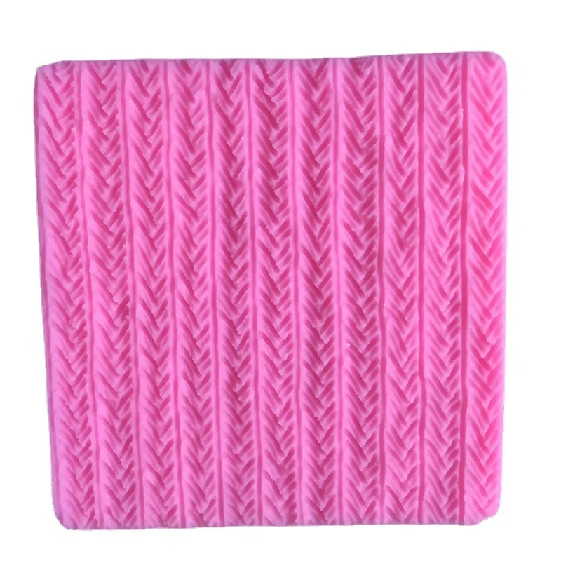 

Sweater Fabric Knitting Texture Biscuits Embossed Pad Decorating Lace Mat Tool Silicone Molds Fondant Cake Decorating