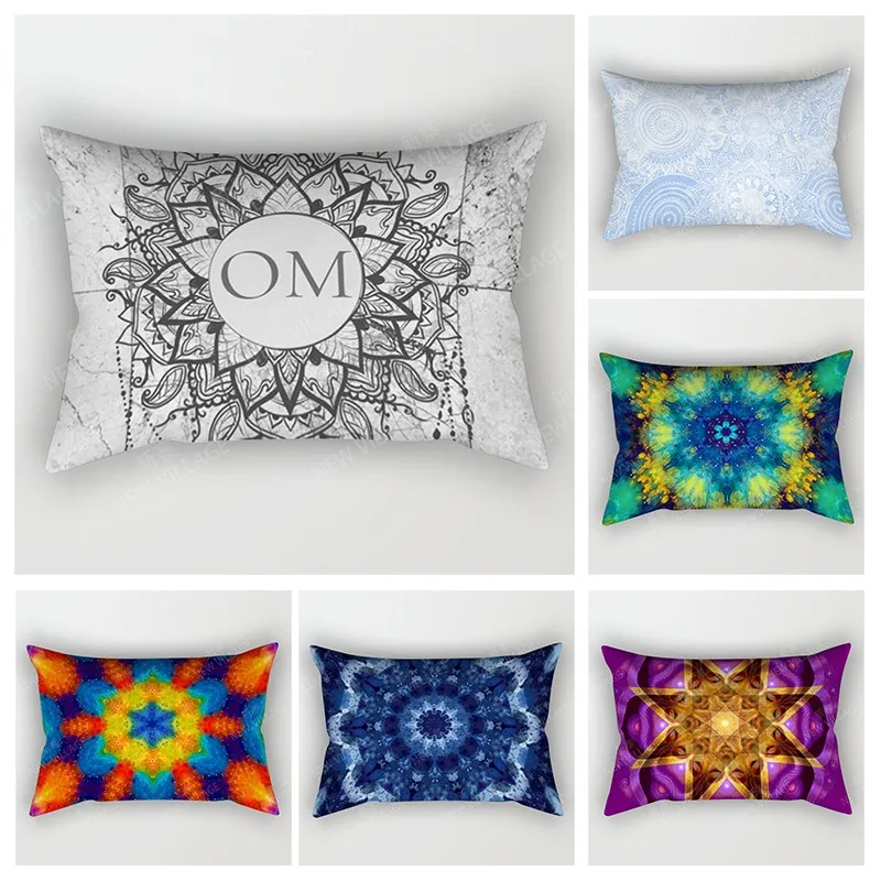 

Чехол для диванной подушки с рисунком мандалы в скандинавском стиле, 30 х50 см, 40 х60, 50 х7, 0, в винтажном марокканском стиле