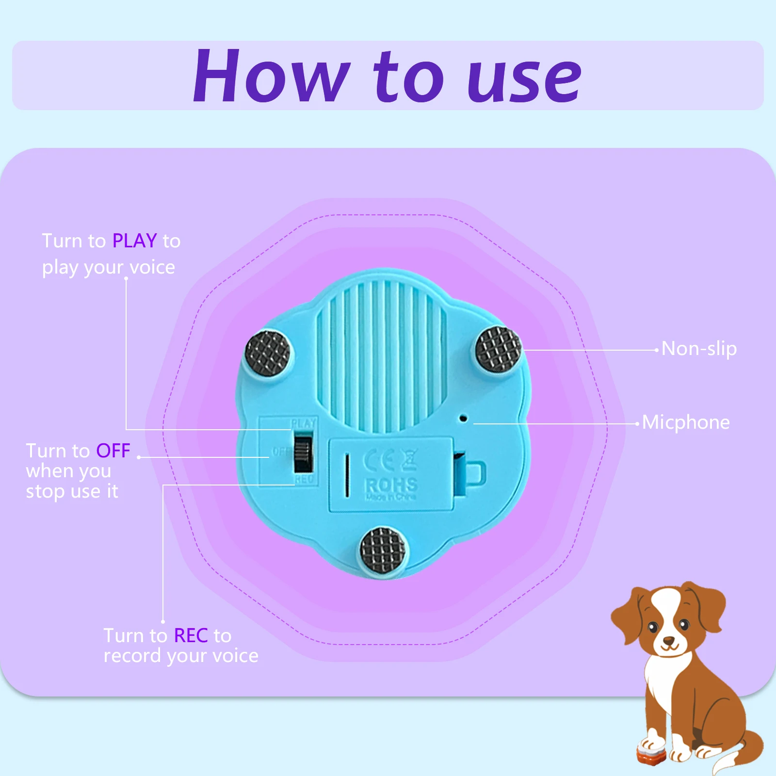 Tanie RIBOSY 8 Sztuk Szkolenia Rozmowy Przyciski Dla Psów, Zwierzęta Domowe Są Komunikacji Nagrywania Głosu, Proszę Kliknąć Na Przycisk „ Dziecko Interakcji Rozmowy Odpowiedzi Brzęczyk