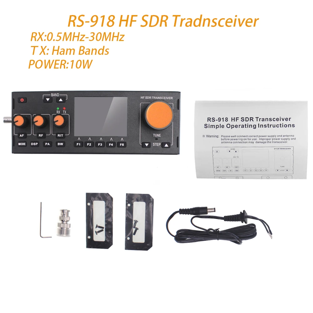Recent RS-918 1.8-30MHz 10W Shortwave Car Radio Walkie Talkie SSB HF Ham Transceiver SDR Radio Ham Radio HF With Charge Cable enlarge