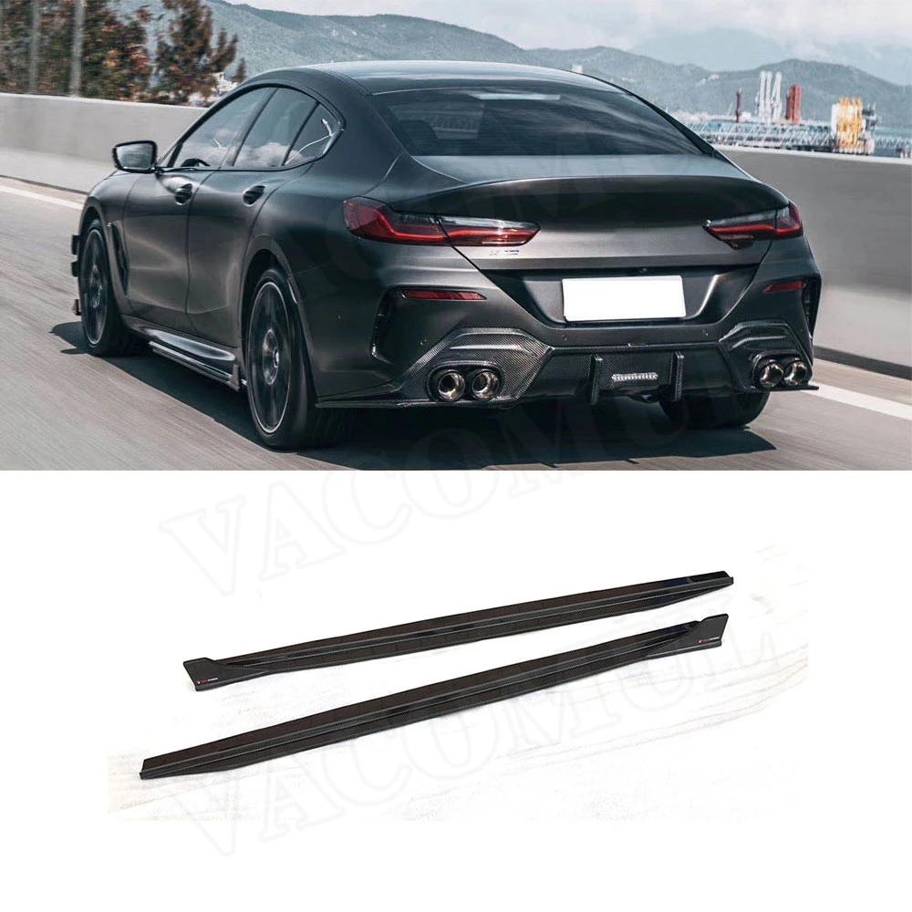 

2Pcs/Set Dry Carbon Fiber Side Skirts Aprons Bumper For BMW 8 Series G14 G15 G16 840i 2019 2020 Car Styling