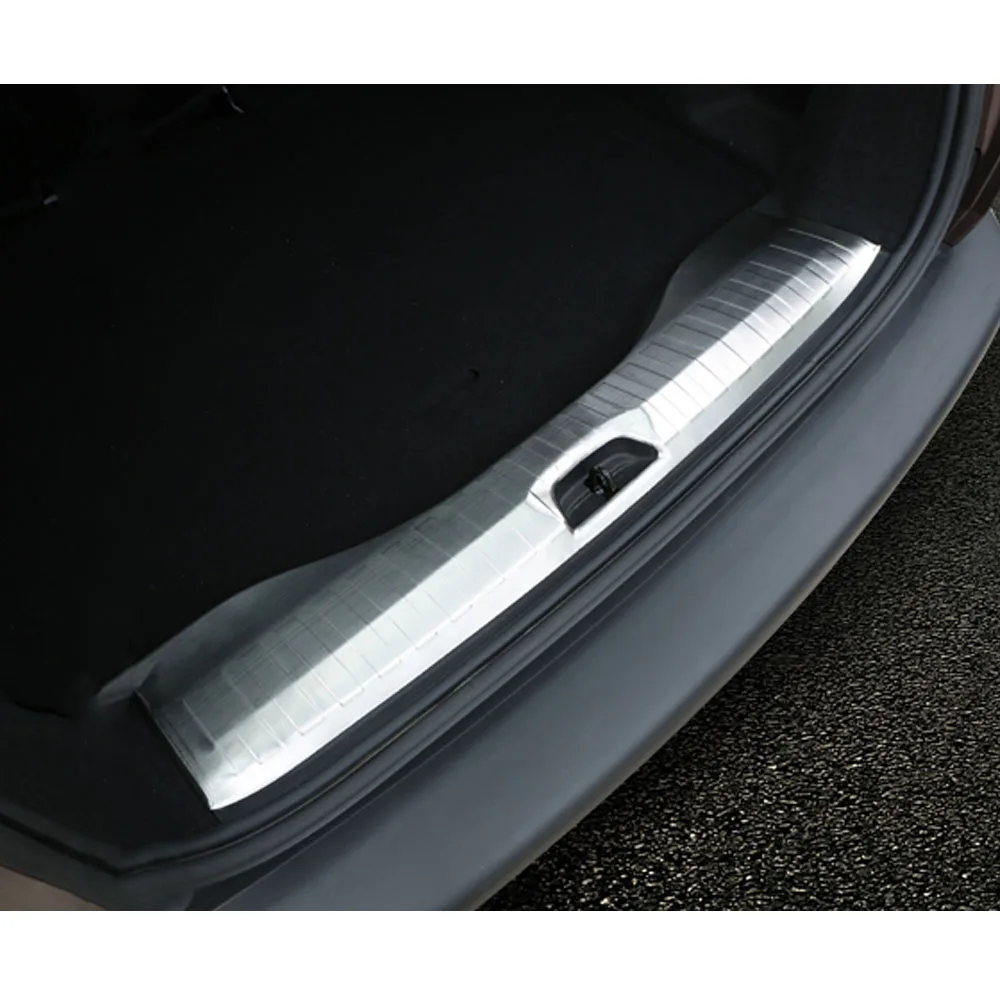For Peugeot 2008 2014 2015 2016 2017 Cover Detector Stainless Steel Inner Built Rear Bumper Protector Trim Plate Lamp Pedal 1pcs |