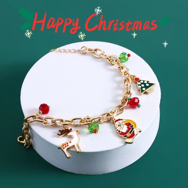 

Pet Christmas Alloy Pendant Adjustable Cat Dog Collar Santa Tree Elk Socks Cat Necklace Dog Collars Small Dog Accessories