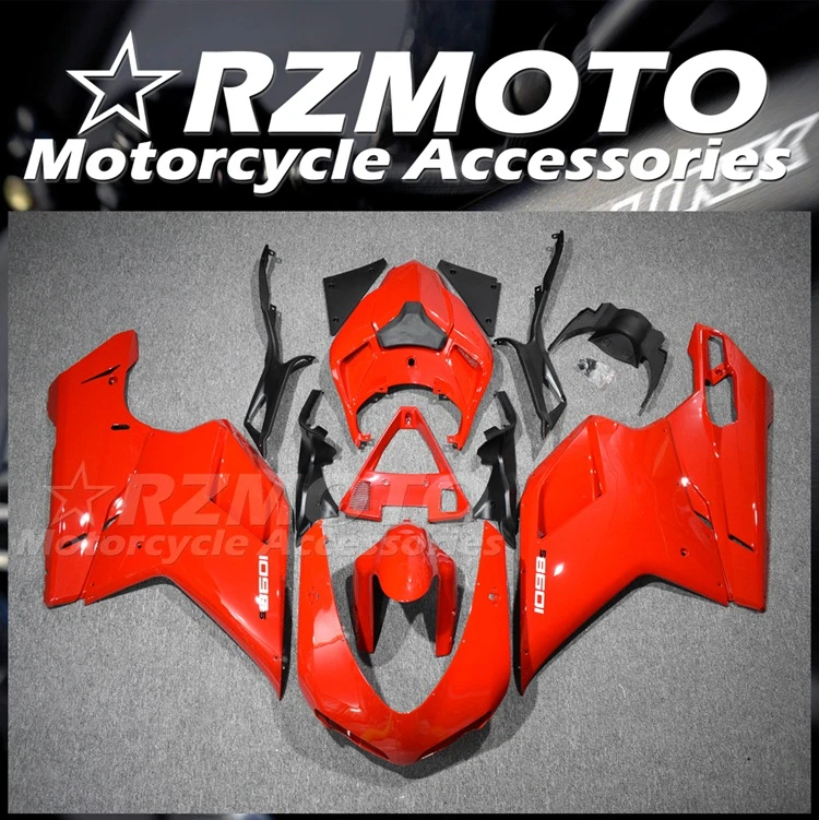 

Новый комплект обтекателей для мотоциклов из АБС-пластика, подходит для Ducati 848 1098 1198 2007 2008 2009 2010 2011 2012, кузов красного цвета на заказ