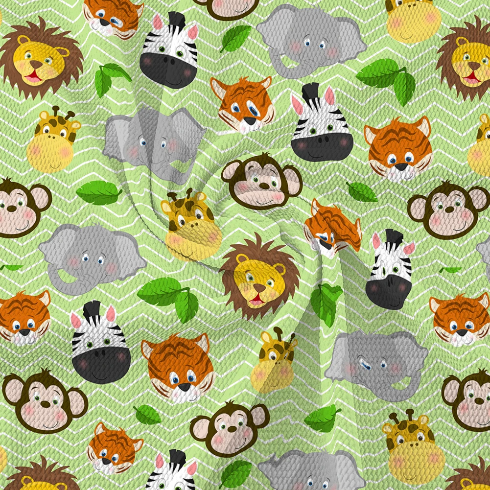

50*145cm Cute Cartoon Animal Lion Bubble Cotton for Bullet Cloth Home Textile