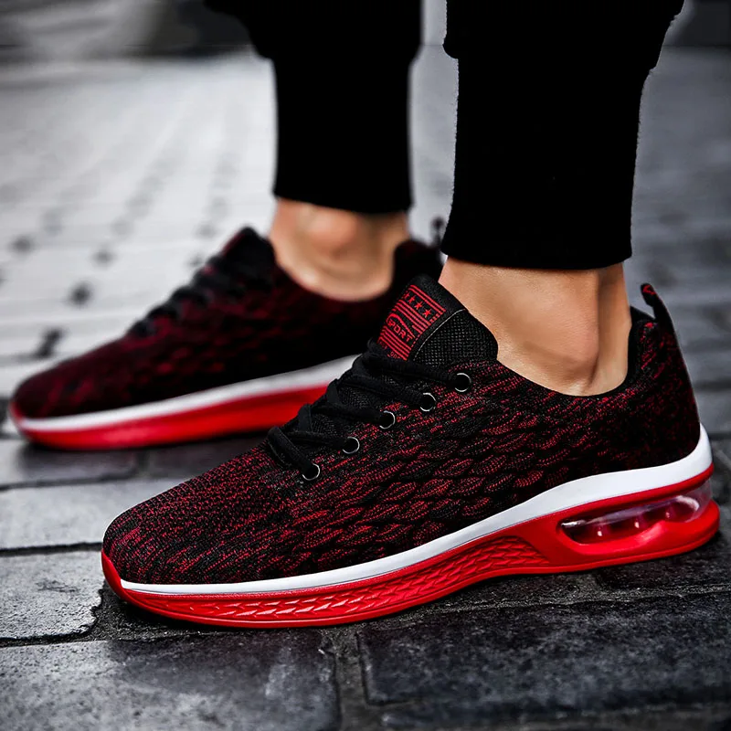 

2022 New Fashion Men Black Lightweight Casual Shoes Mesh Breathable Designer Sneakers Mens Trainers Sapato Masculino Big Size 46