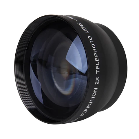 52 мм 2X увеличительный телеобъектив для камеры Nikon AF-S 18-55 мм 55-200 мм