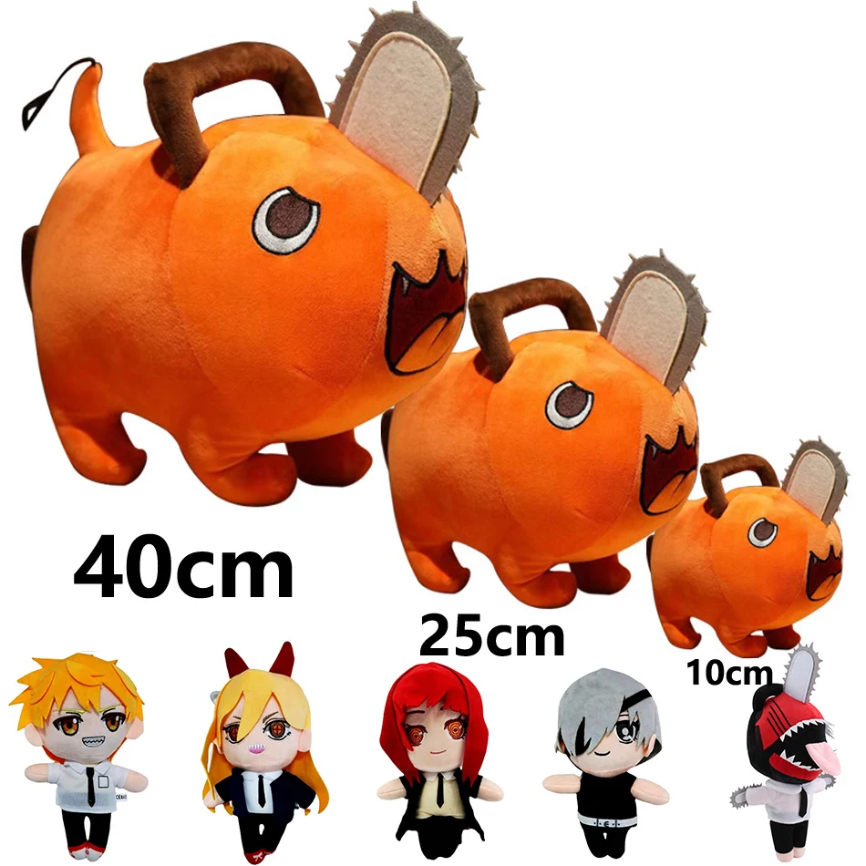 25cm/40cm Pochita Plush Chainsaw Chain Saw Man Cosplay Standing Orange Dog Stuffed Doll Japan Anime Peluche De Pochita Kids Gift