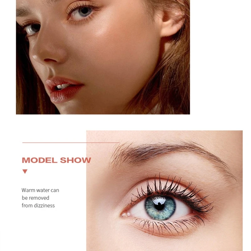 

Dense Brush Fiber Eyelash Mascara Cosmetics Smudge-Proof Lash Extensions Lengthening Long Lasting Waterproof Makeup