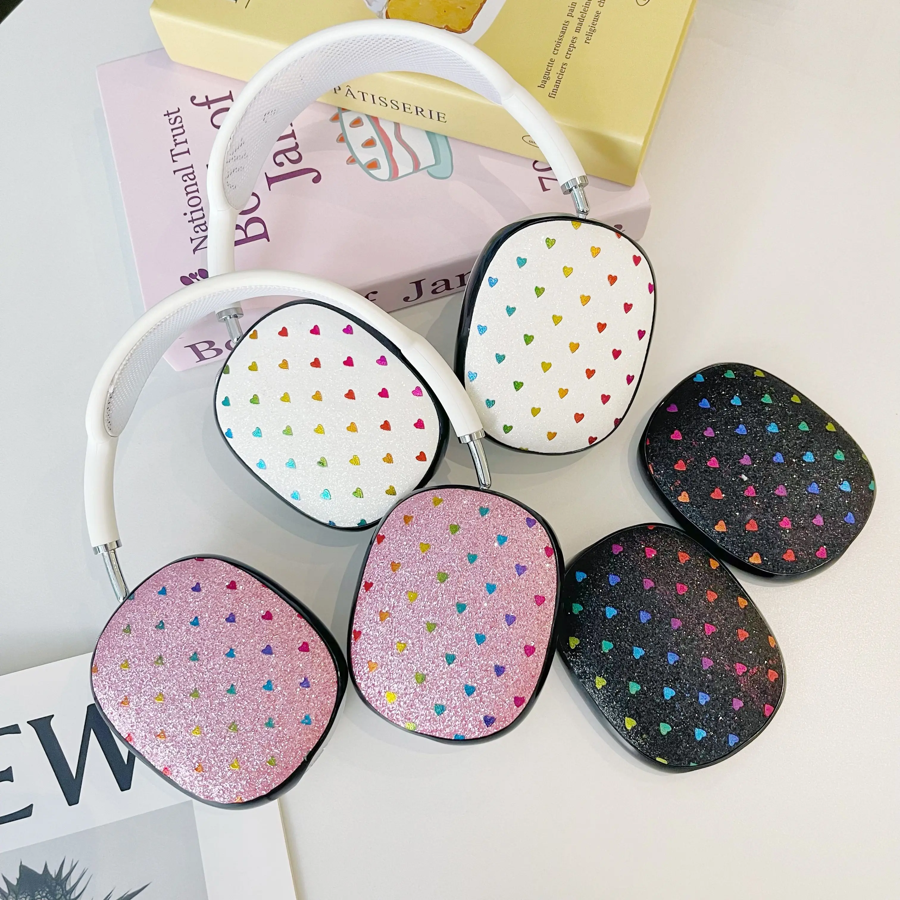 Умный защитный чехол для Airpods maxheadphones прочный блестящий кожаный наушников