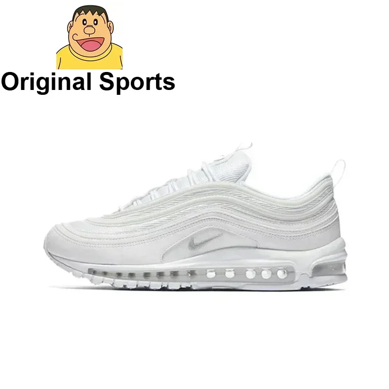 Оригинальные мужские и женские кроссовки Nike Air Max 97 белые пули дышащие спортивные