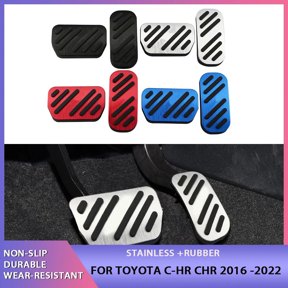 

Aluminium Alloy Car Accelerator Pedal Brake Pedals Slip Resistance Cover Case for Toyota C-HR CHR 2016 -2022 Accessories