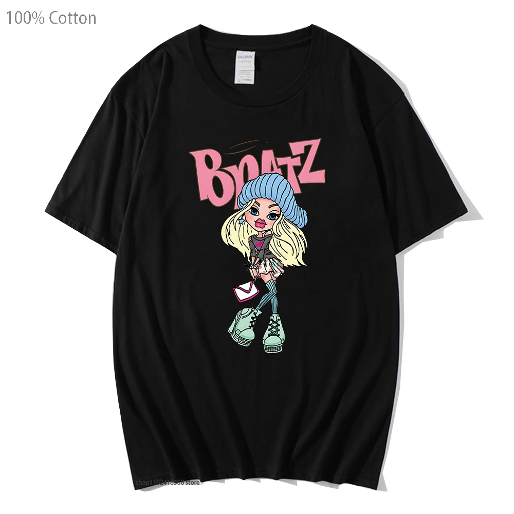 

Bratz Tshirt Bratzs Women 100% Cotton T Shirt Kawaii Aesthetic Harajuku Graphic Girls Fashion Tops Men's Oversized Tees O-neck