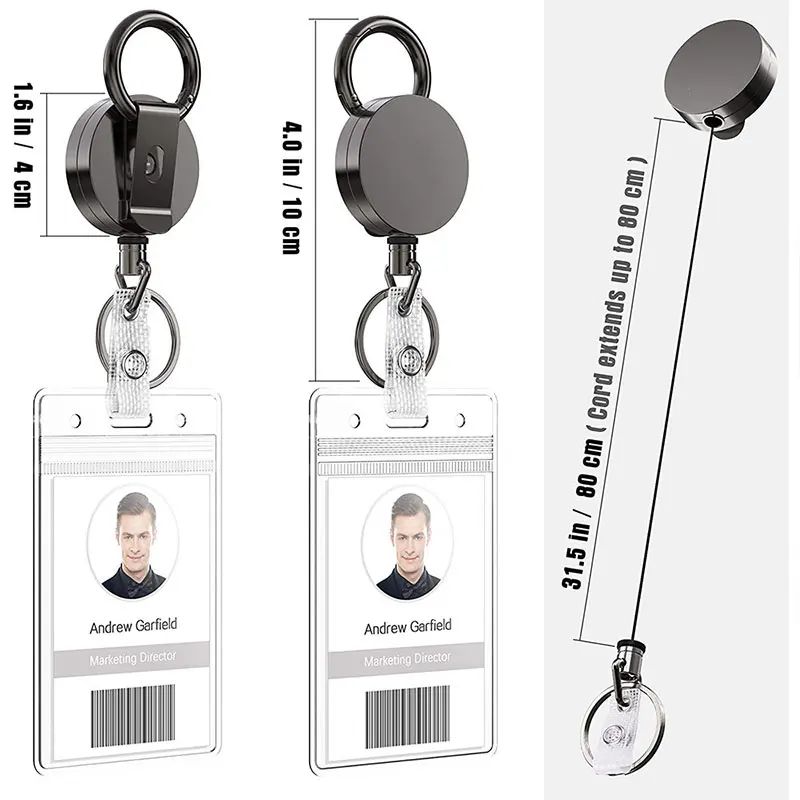 

New 50Pcs Wire Rope Camping Telescopic Burglar Chain Key Holder Tactical Keychain Outdoor Key Ring Return Retractable Key Chain