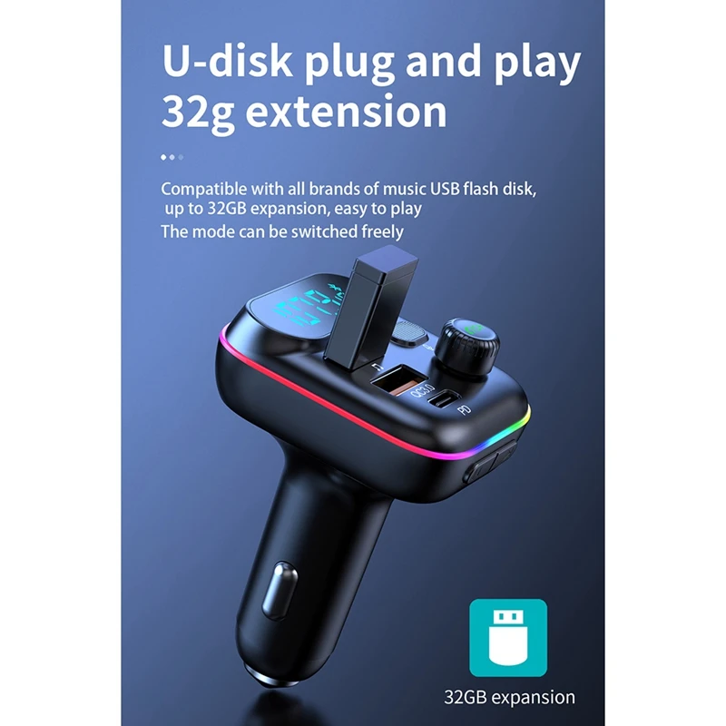Автомобильный MP3-плеер Bluetooth FM-трансмиттер автомобильное зарядное устройство
