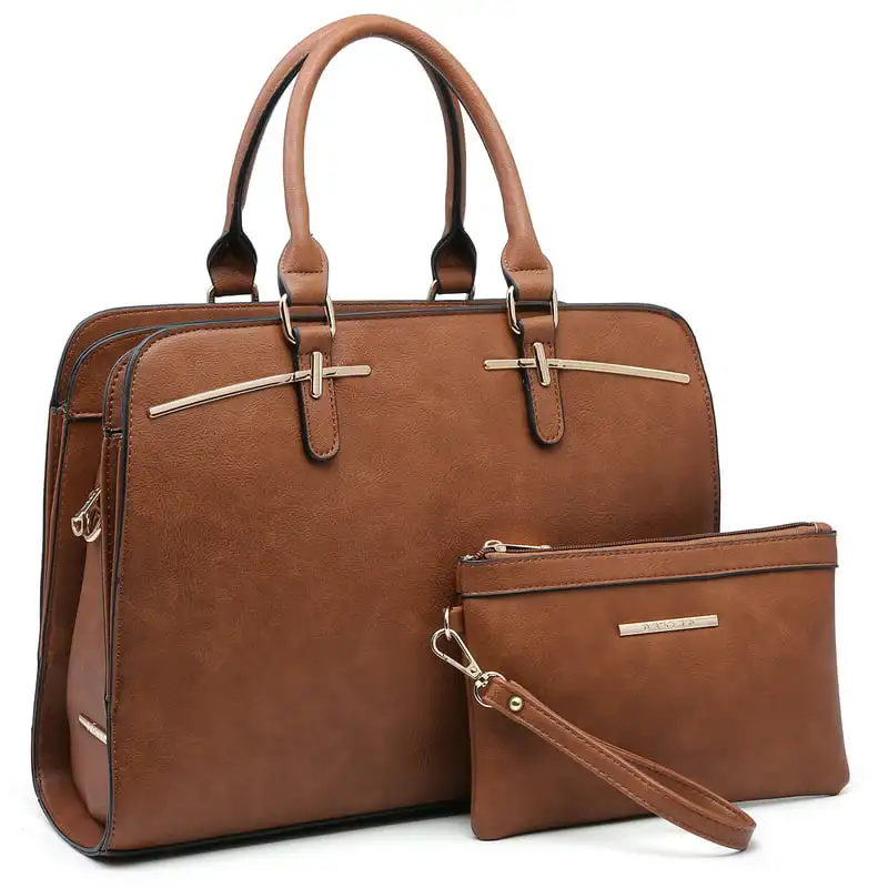 

Women Satchel Handbags Shoulder Purses Totes Top Handle Work Bags with 3 Compartments