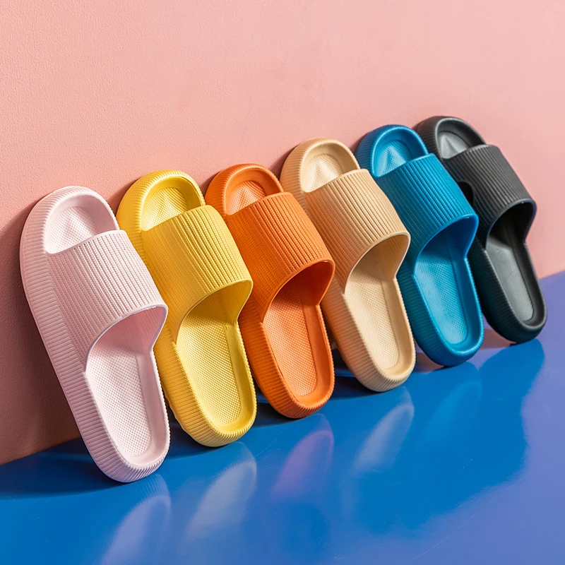 

Thick Platform Bathroom Home Slippers Women Fashion Soft Sole EVA Indoor Slides Woman Sandals 2022 Summer Non-slip Flip Flops