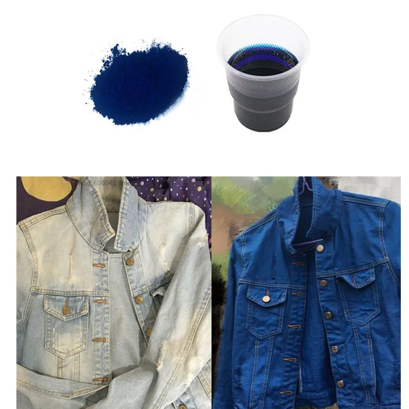 10g/20g Dark Blue Color Fabric Dye Pigment Dyestuff Dye for Clothing Textile Dyeing Renovation Forcotton Denim Clothing Paint