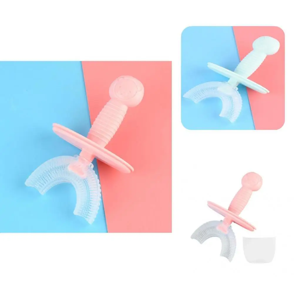 

High-Density Bristles Silicone Unisex Teeth Toddler Toothbrush for Dorm