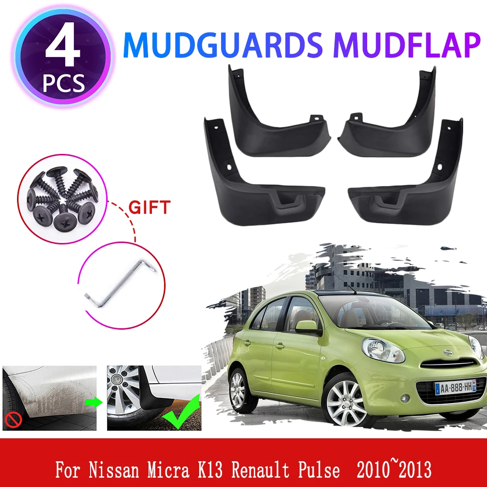 

Для Nissan Micra K13 Renault Pulse ST Hatchback 2010 ~ 2013 Брызговики крыло брызговик брызговики крышка аксессуары