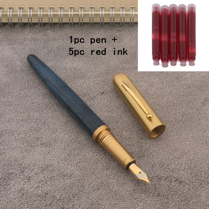 

Перьевая ручка Chouxiongluwei синяя деревянная