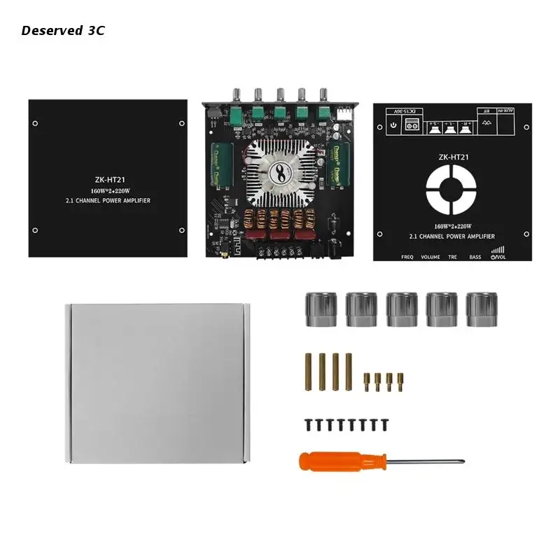 

R9CB 2x160w+220W DC 15-36V Class D HIFI Digital Power Amplifier Audios Stereo Amplify