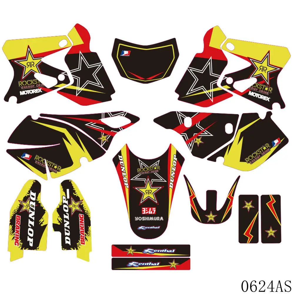 

Full Graphics Decals Stickers Motorcycle Background Custom Number Name For SUZUKI DRZ400 SM S E DRZ 400 SM S E 2000-2020