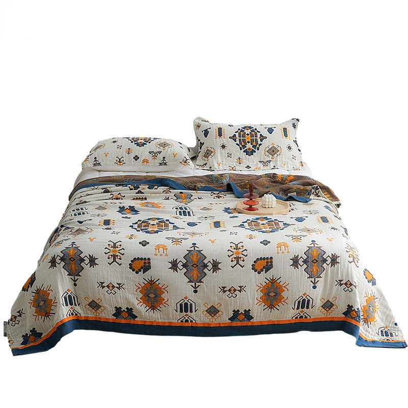 

Five-layer Towel Blanket Cotton Spring and Autumn Single Double Nap Towel Quilt Summer Air Conditioning Quilt Soft Blanket