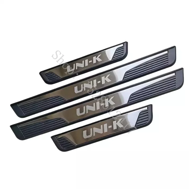 

For Chang an UNI-K 2023 2024 Car Styling Plastic Door Sill Scuff Plate Welcome Pedal Stainless Steel Accessories