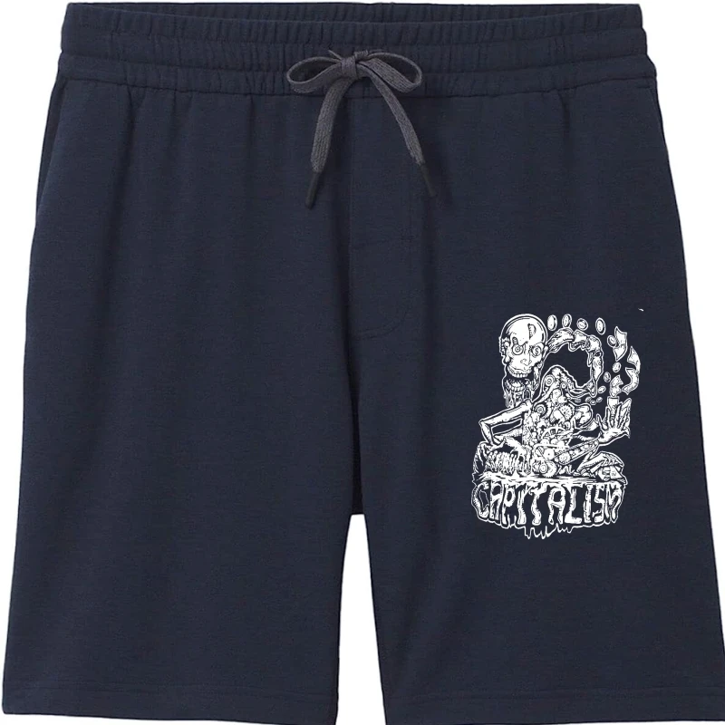 

black Men's shorts with print silk-screen capitalism Shorts man