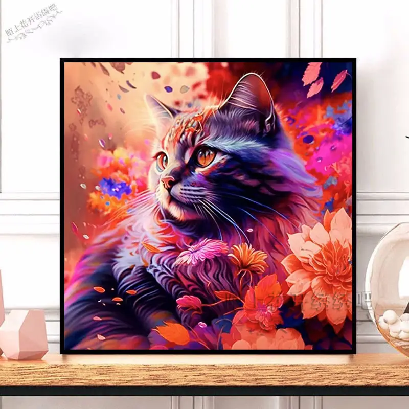 Вышивка крестиком ручной работы вместо индивидуального настенного цветочного