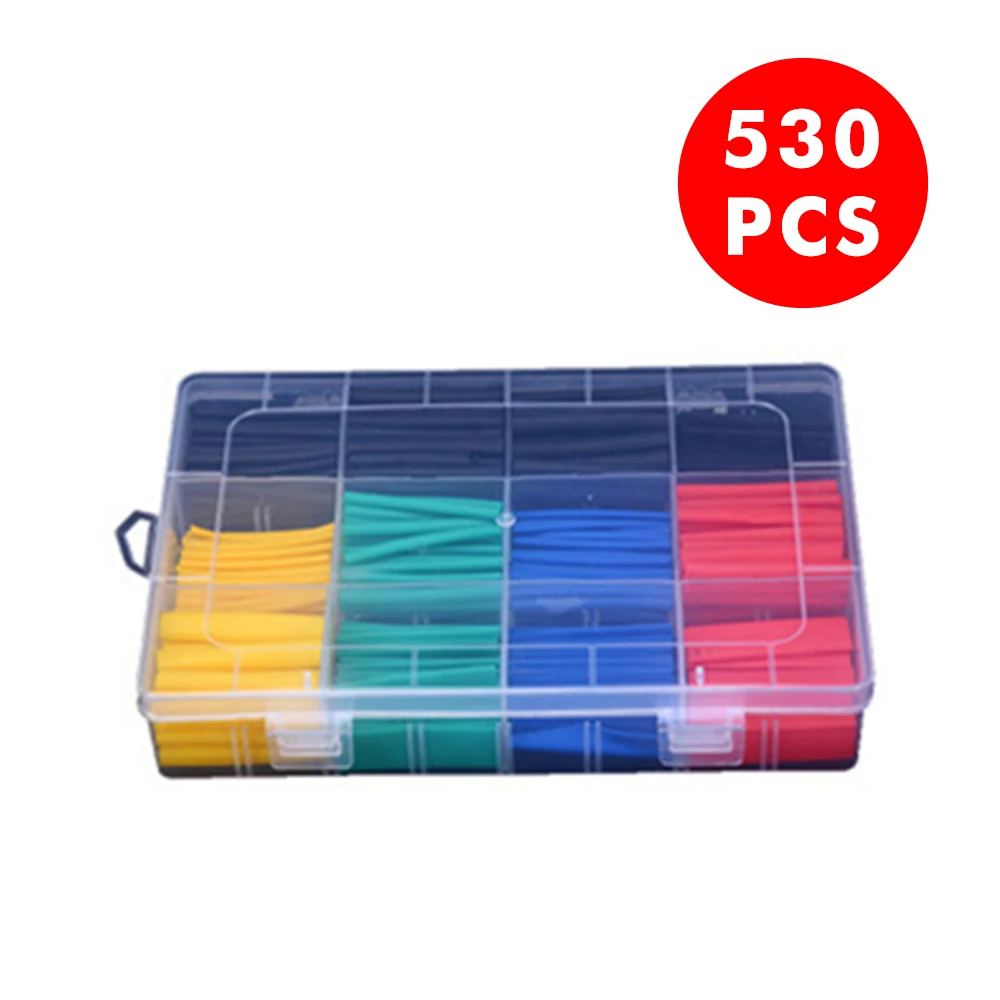 

580Pcs Heat Shrink Wrapping Kit Termoretractil Car Shrinking Tubing Wire Wrap Assorted Sleeve Cable Insulation Sleeving
