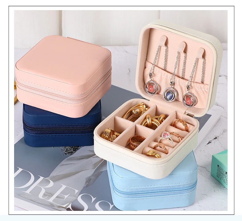 

Small Jewelry Watch Storage Box for Women Wristwatch Display Holder Case Earrings Rings Necklaces Bracelets Organizers Boxes