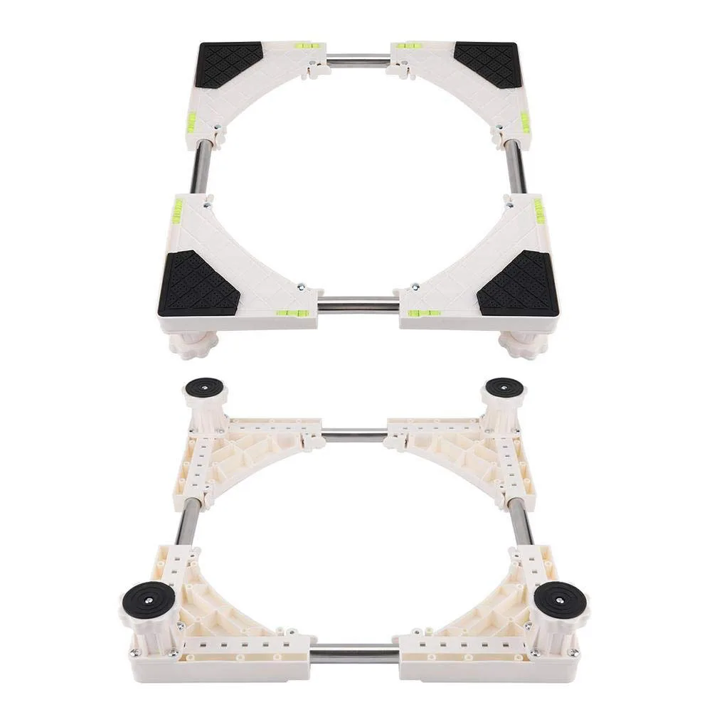 

4/8 Feet Storage Shockproof Washing Machine Base Bracket Bathroom With Wheels Adjustable Stand Universal Household Appliances
