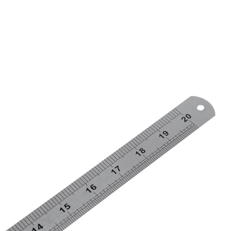 2X Double Side Scale Stainless Steel Straight Ruler Measuring Tool 50Cm images - 6