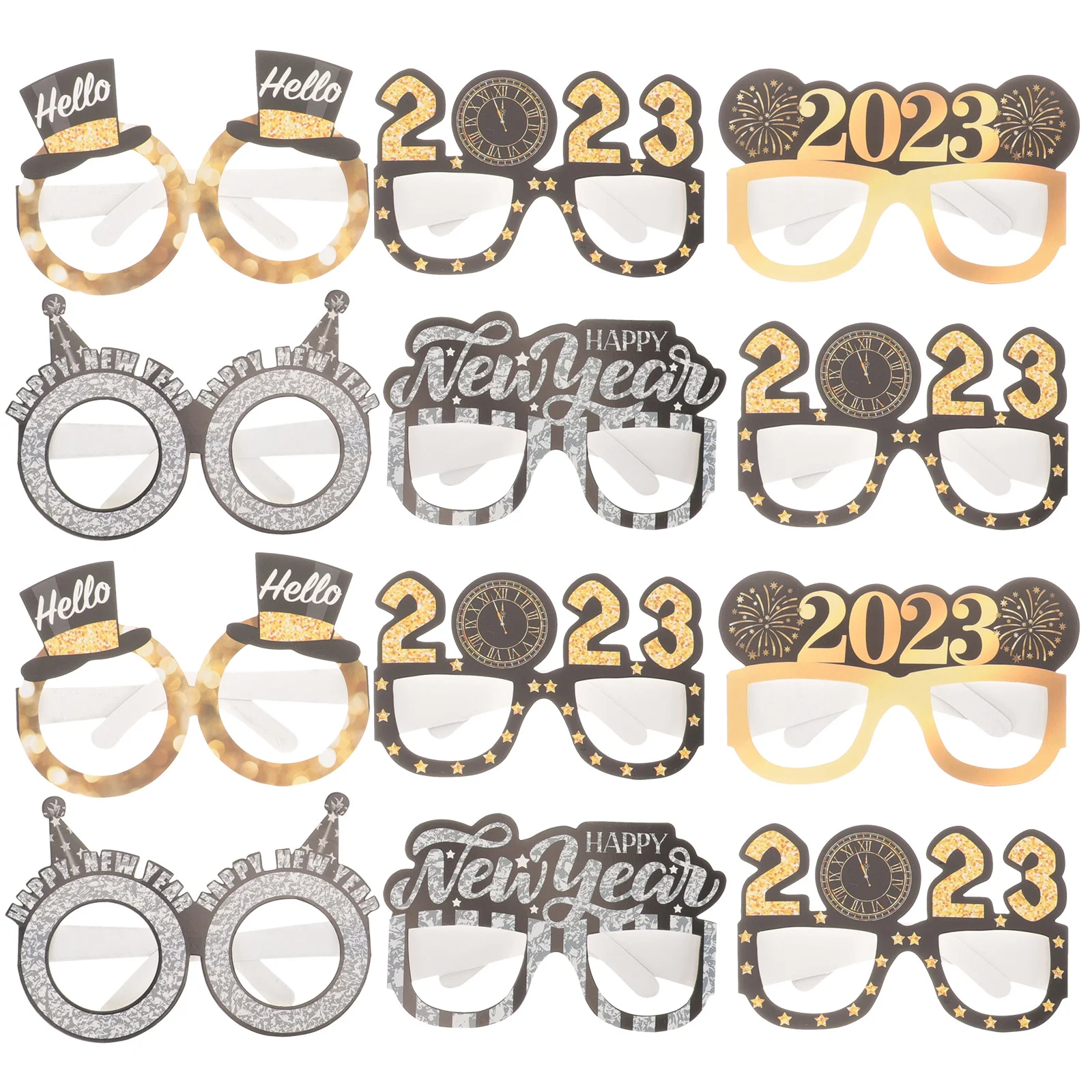 

Party Glasses New Year Eyeglasses Props Supplies Frames Decors Photo Eve Decorative Frame Sunglasses Funny Kids Prop Years