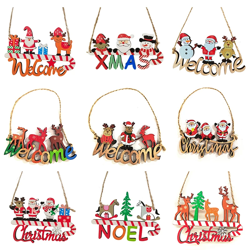 

Christmas Door Hanging Dec Xmas Pendants Merry Christmas Decor For Home Happy New Year 2023 Noel Natal Navidaid supplie