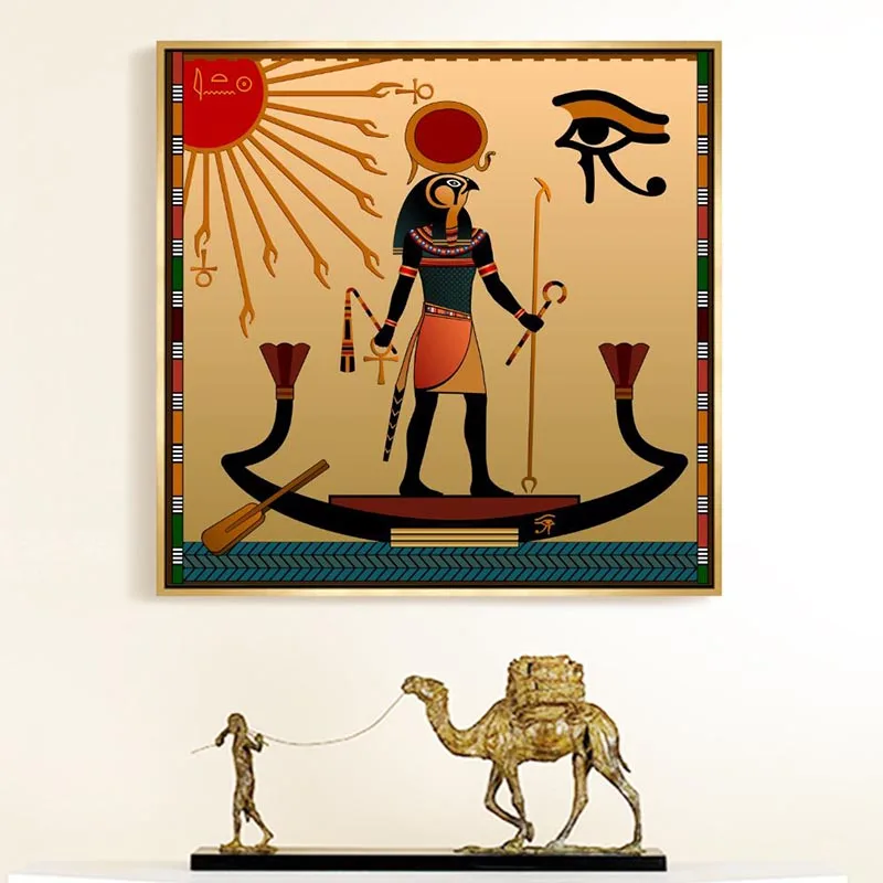 

Egypt Ra Sun God Abstract Wall Murals Canvas Art Poster And Prints Painting Ancient Belief Picture Room Decoration