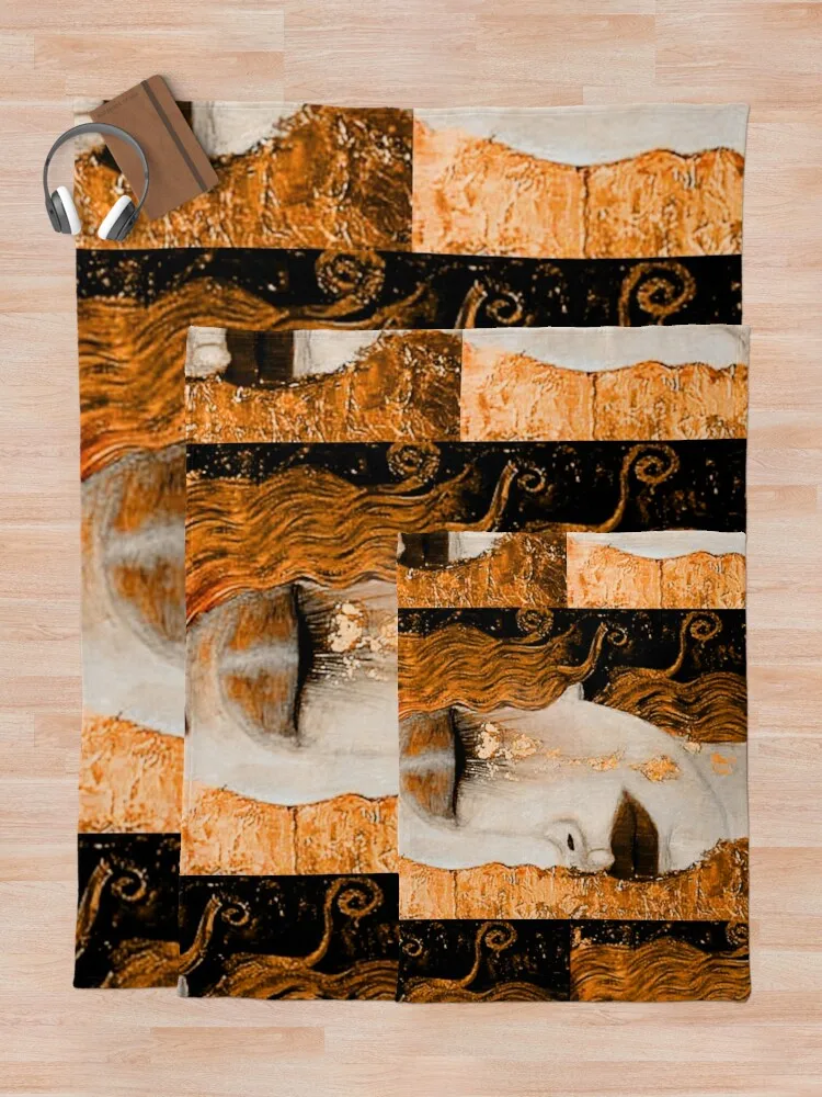 Gustav Klimt Art Nouveau Symbolism Freya's Tears Throw Blanket Winter beds Quilt christmas gifts Heavy Blankets