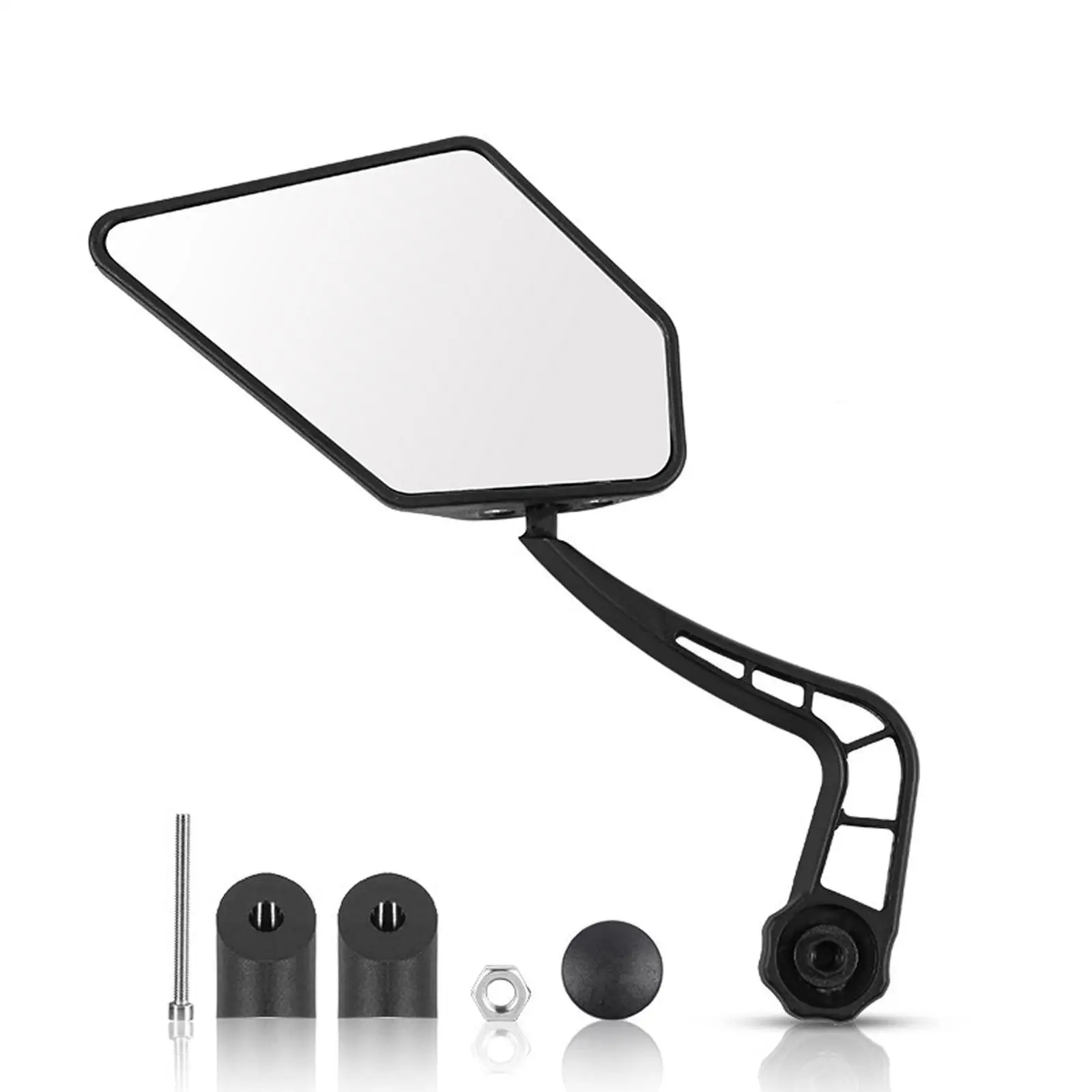 

Bicycle Rear View Mirror 360 Degree Adjustable Reflector Bike Cycle Handlebar Rectangle Back Mirror Black