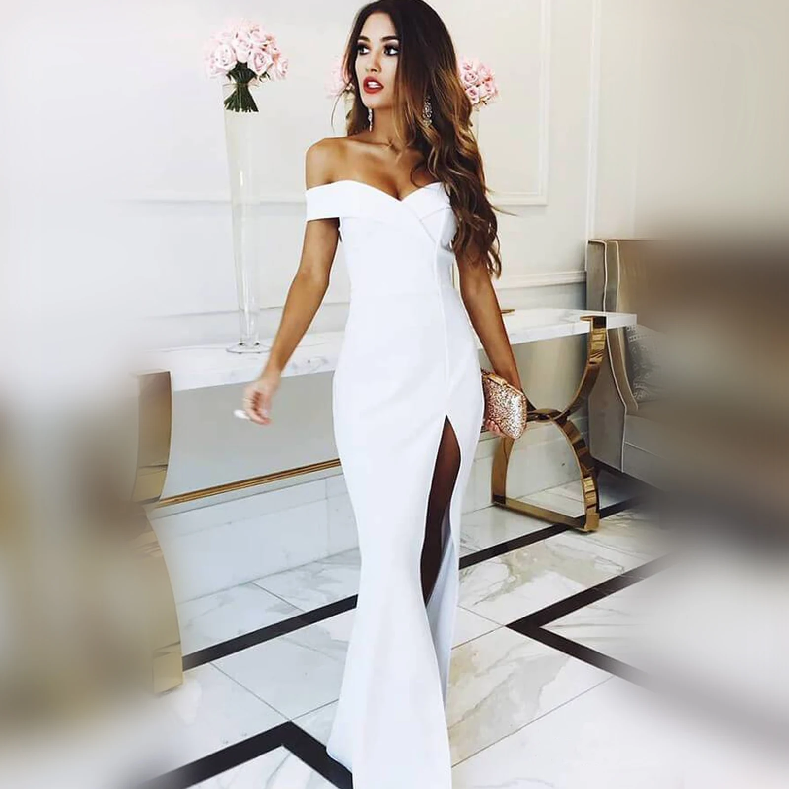 Белое Вечерне Платье фото 15