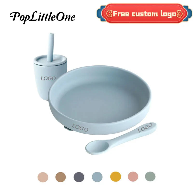 

Детская силиконовая обеденная тарелка, присоска, посуда, тестовая трубка, набор для кормления ребенка, диск, Товары для новорожденных, подарок для будущей мамы, без БФА